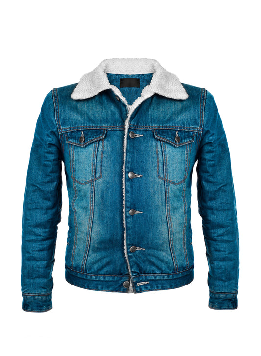 Fleece-Lined Denim Jacket – Rugged Style with Cozy Warmth